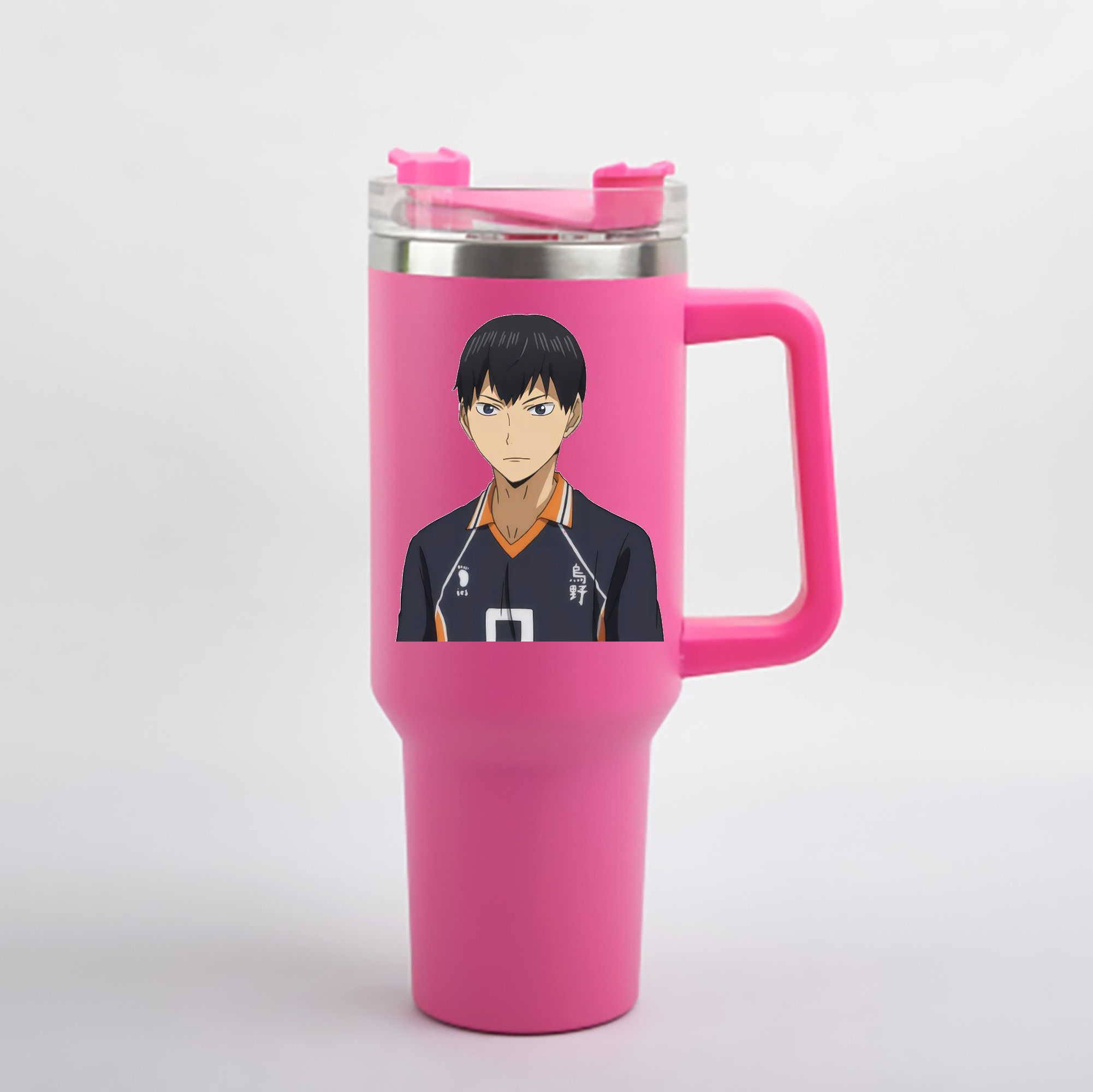 （画像用） ハイキュー!! Haikyu!! 1200mL車用タンブラー - クリスタルステッカー（プラスチックストロー付き）